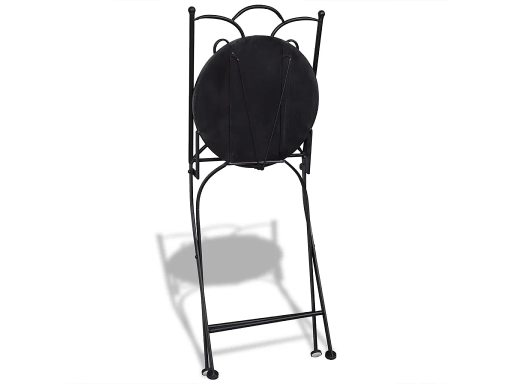 Mobilier de bistro 3 pcs Carreau céramique Terre cuite et blanc