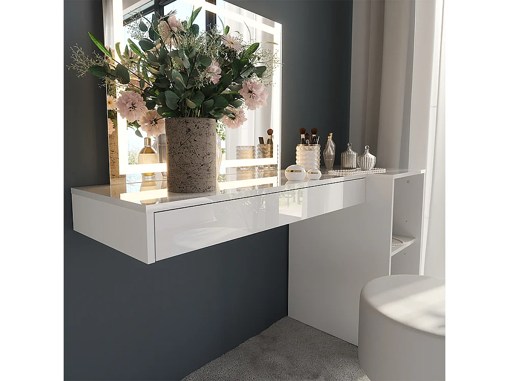 Schminktisch weiß 100x40.1x12 sherry