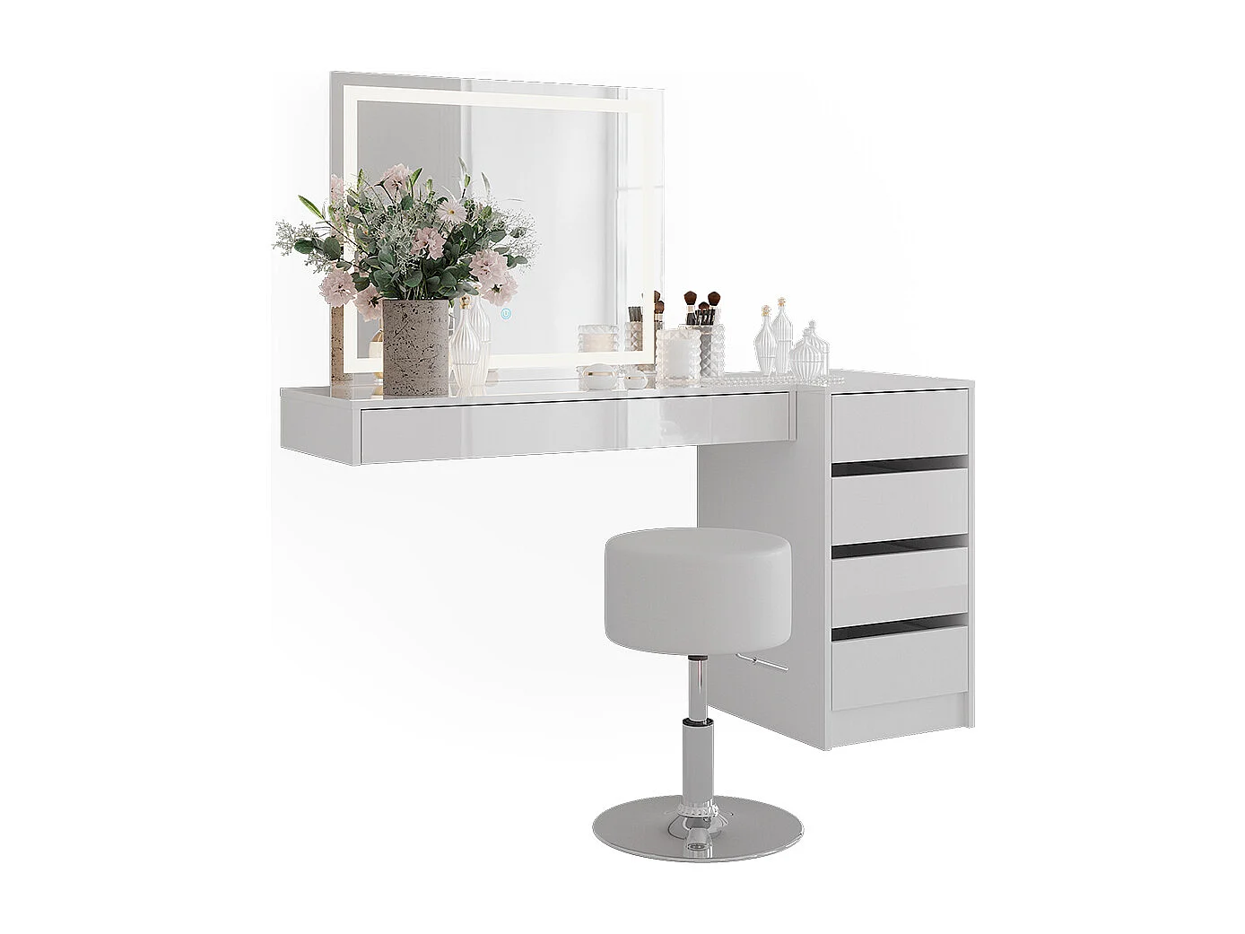 Stół do toalety biały 100x40.1x12 sherry