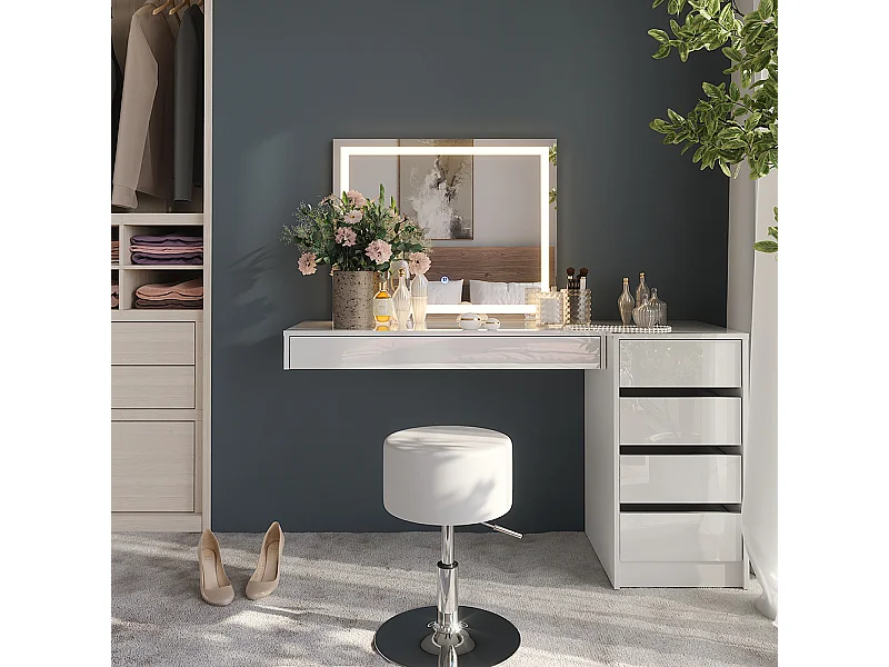 Schminktisch weiß 100x40.1x12 sherry