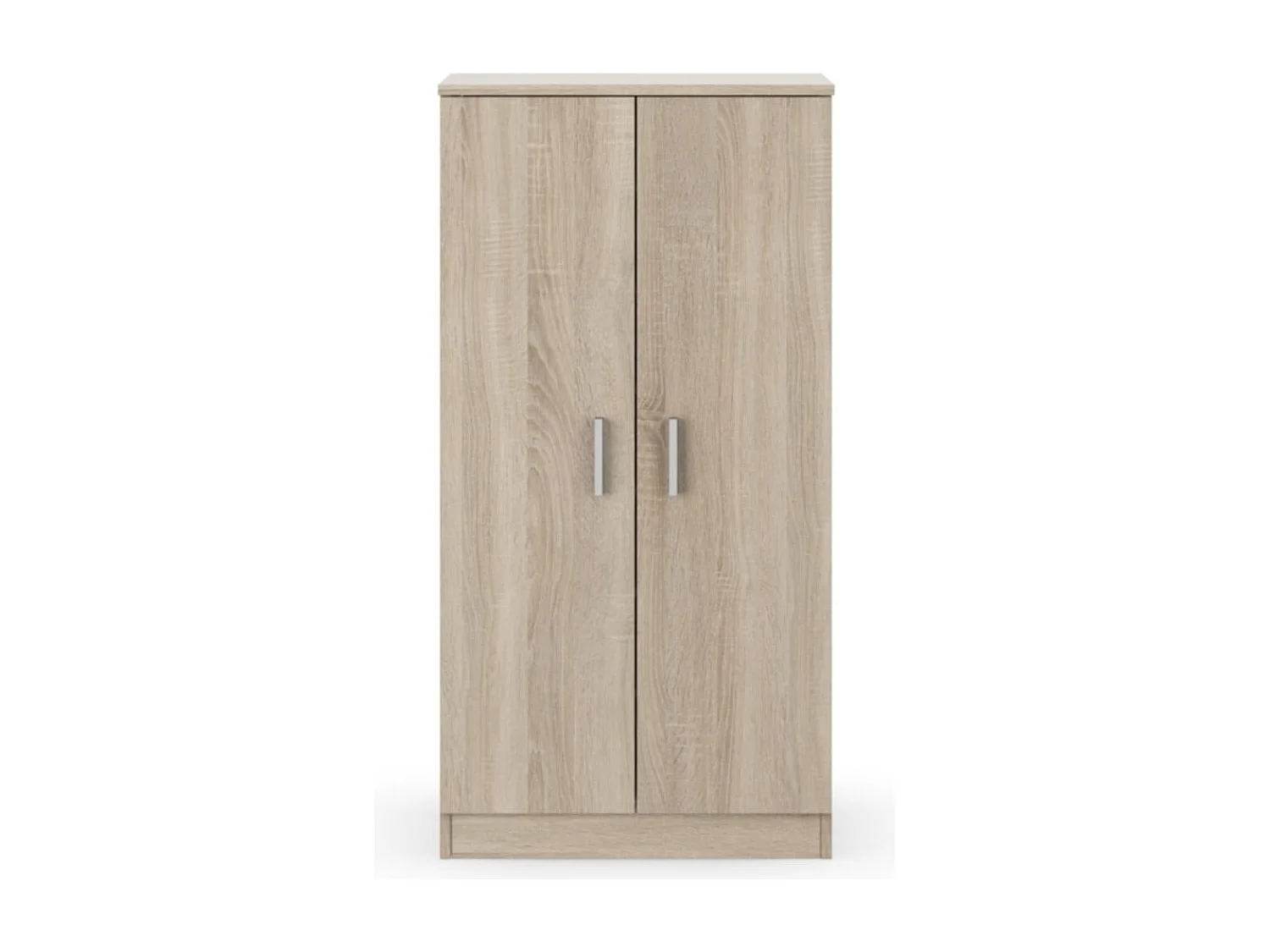 Schoenenkast 2 deuren 30 paar, 6 planken, licht eiken of wit, H108cm, praktische opbergruimte voor hal