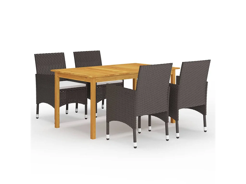 5-delige Tuinset bruin