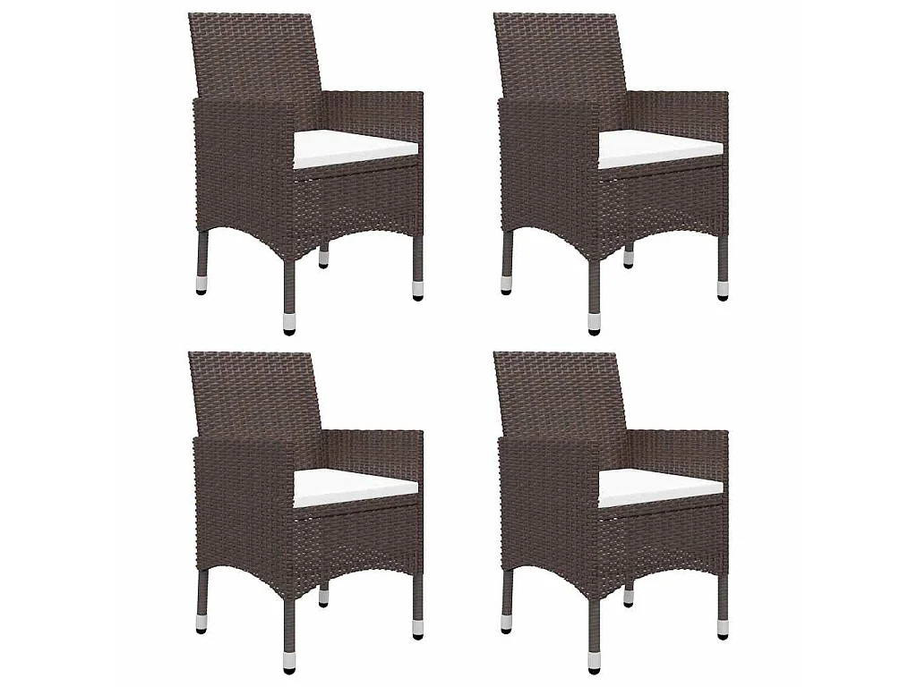Set Mobili da Pranzo per Giardino 5 pz Marrone
