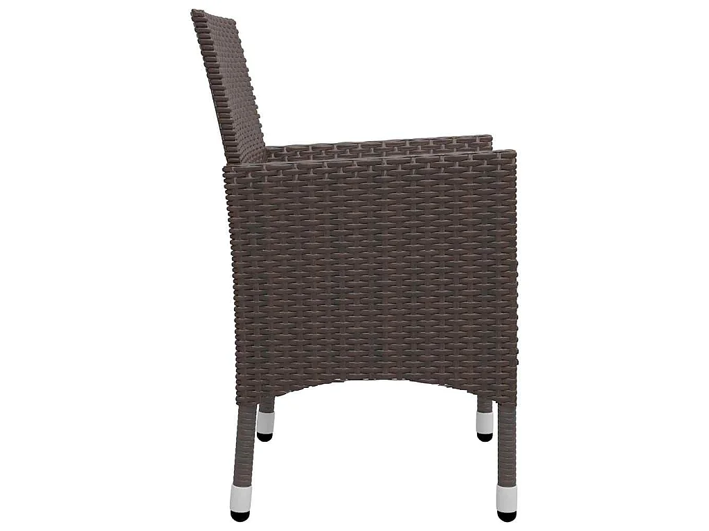 Set Mobili da Pranzo per Giardino 5 pz Marrone