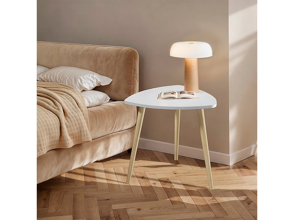 Table basse blanc/sonoma 60x60x50 twino