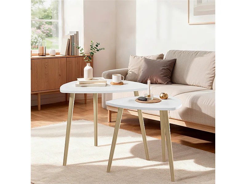 Couchtisch weiß/sonoma 60x60x50 twino