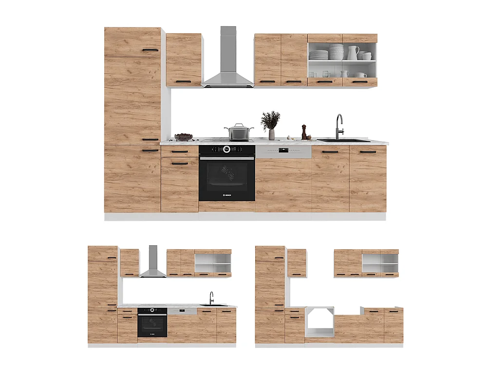 Meuble de salon noir/chêne sable 70.8x35.3x38.9 berno