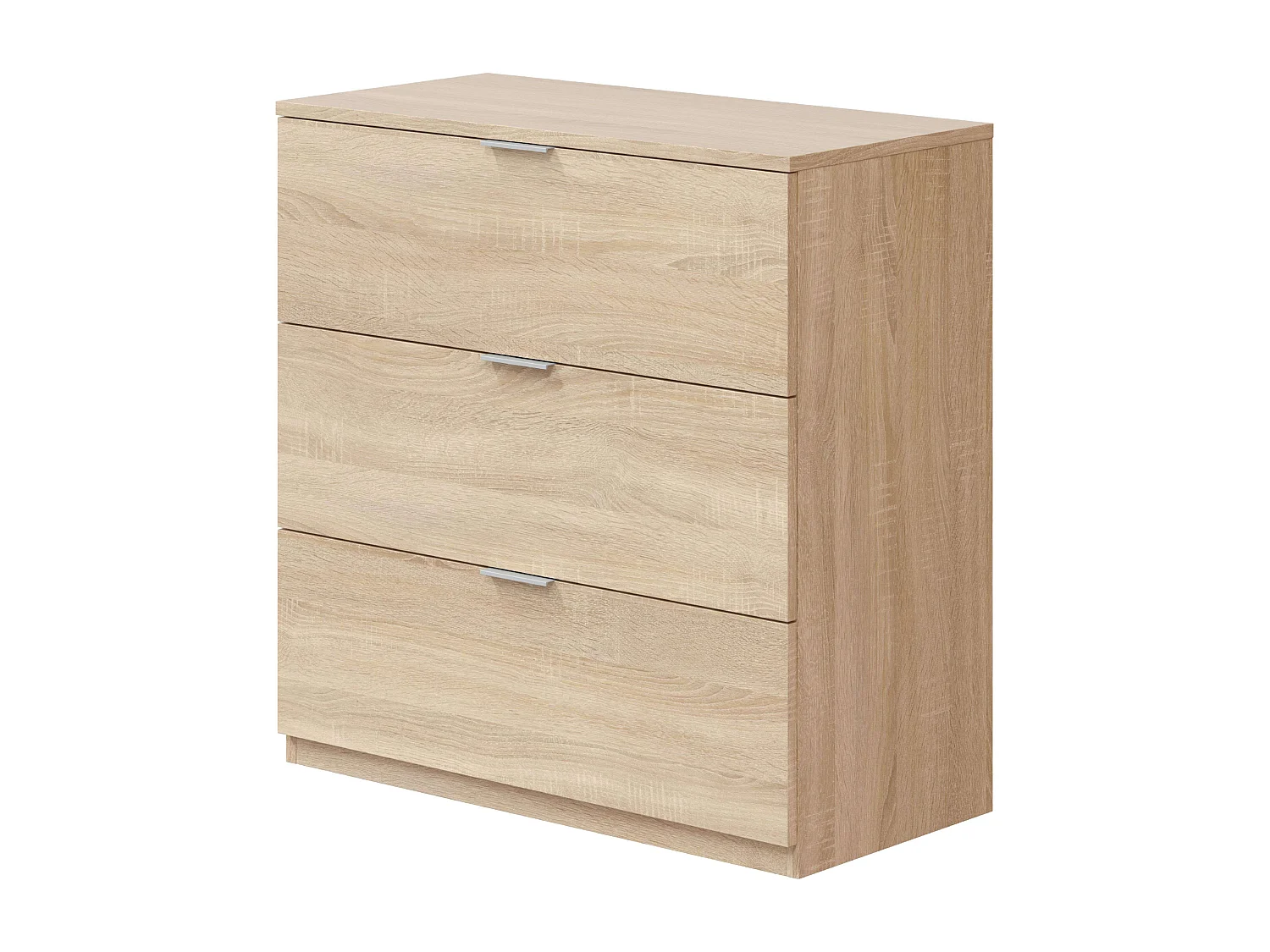 Cómoda 3 cajones Roble Canadian 80x77x38 cm