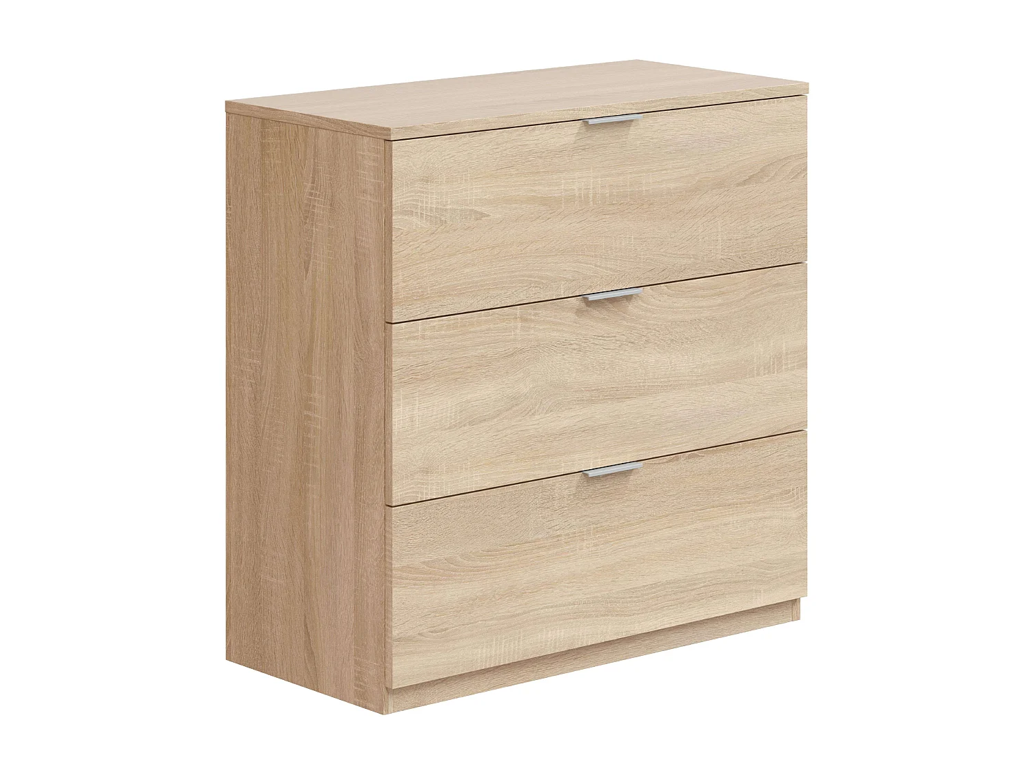 Cómoda 3 cajones Roble Canadian 80x77x38 cm