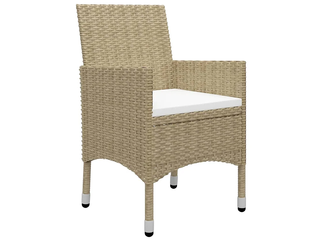 Ensemble à manger de jardin 5 pcs Beige