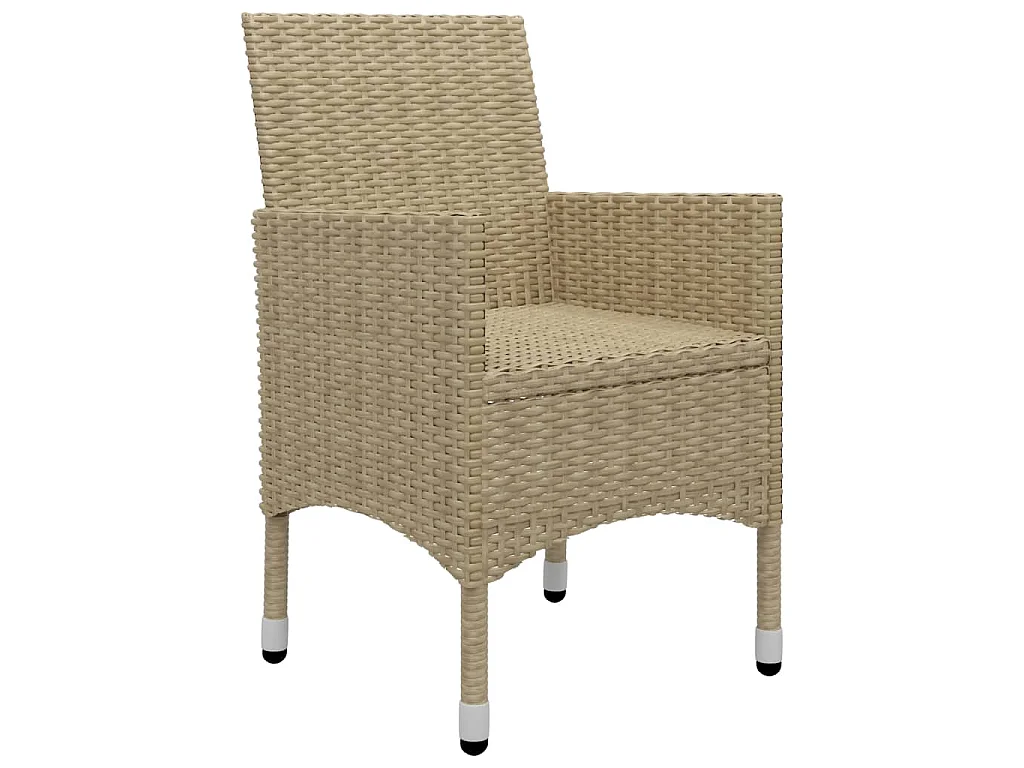 Ensemble à manger de jardin 5 pcs Beige