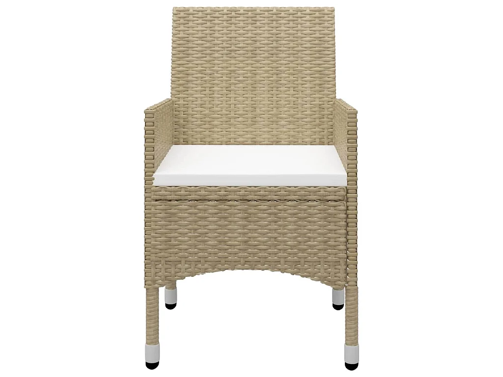 Ensemble à manger de jardin 5 pcs Beige