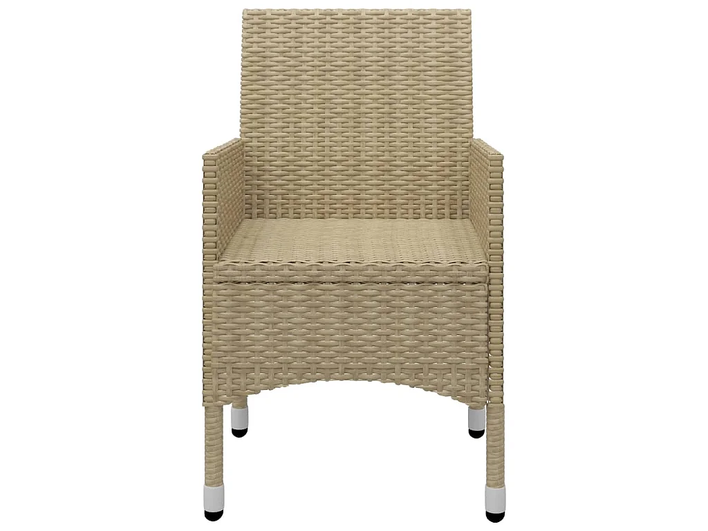 Ensemble à manger de jardin 5 pcs Beige