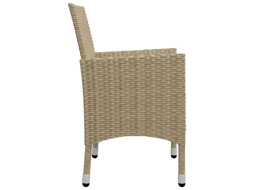 Ensemble à manger de jardin 5 pcs Beige