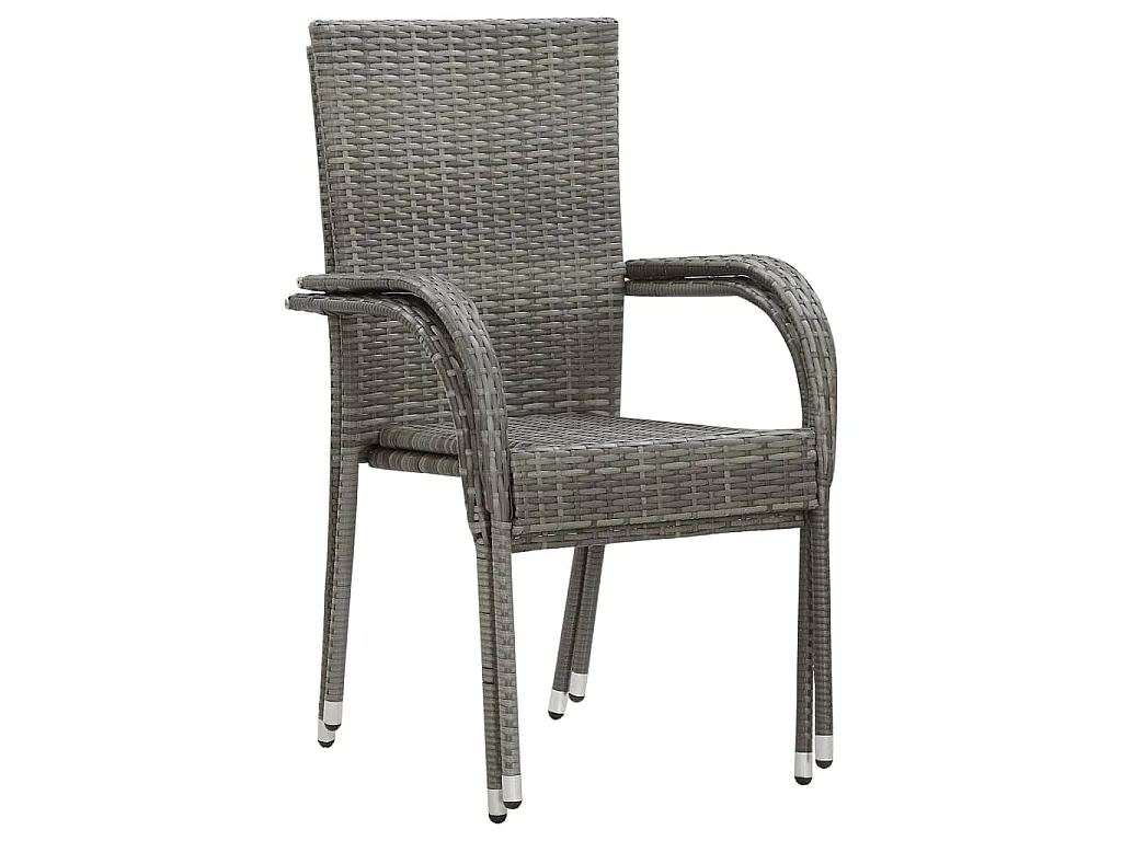 Ensemble à manger de jardin 3 pcs Gris