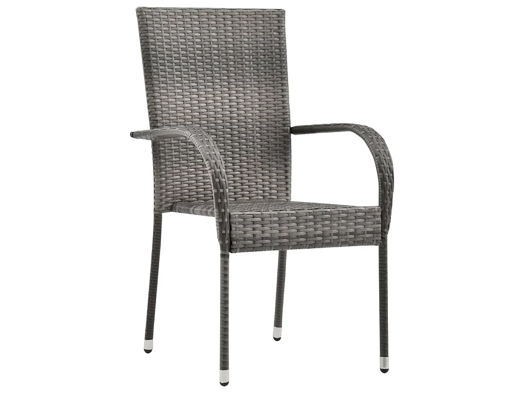 Ensemble à manger de jardin 3 pcs Gris