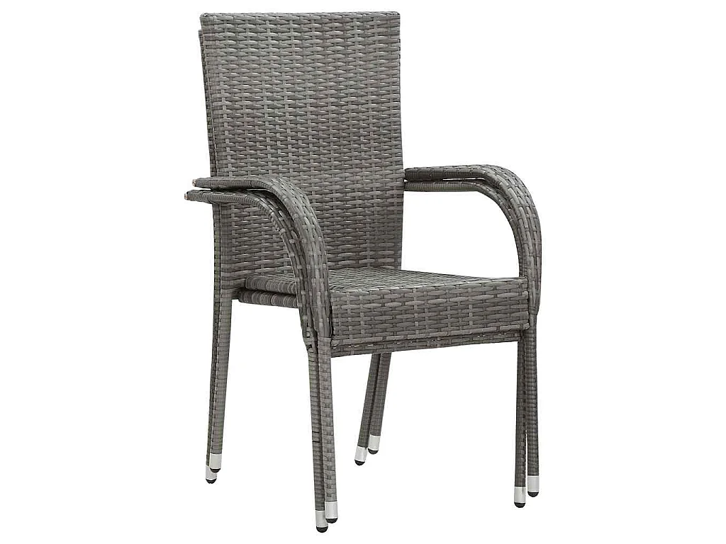 Ensemble à manger de jardin 3 pcs Gris