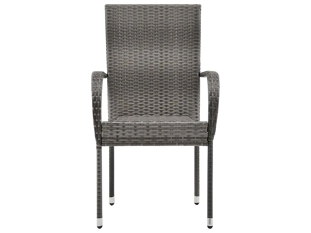 Ensemble à manger de jardin 3 pcs Gris