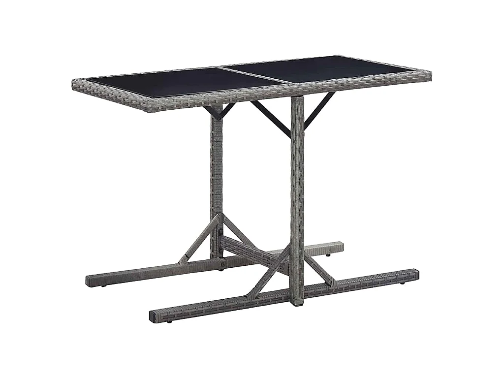 Ensemble à manger de jardin 3 pcs Gris