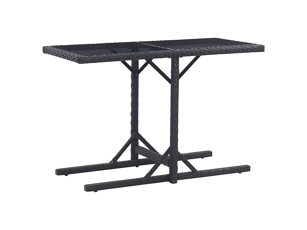 Ensemble à manger de jardin 3 pcs Noir