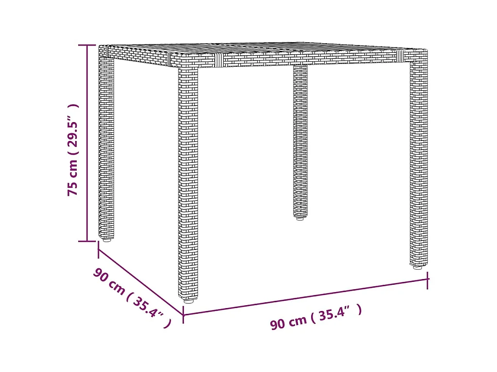 Set da Pranzo da Giardino 5 pz con Cuscini in Polyrattan Grigio