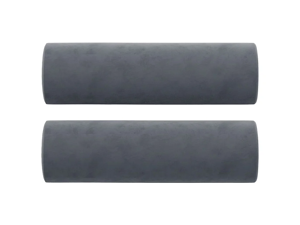 Canapé 2 places avec oreillers gris foncé 140 cm velours
