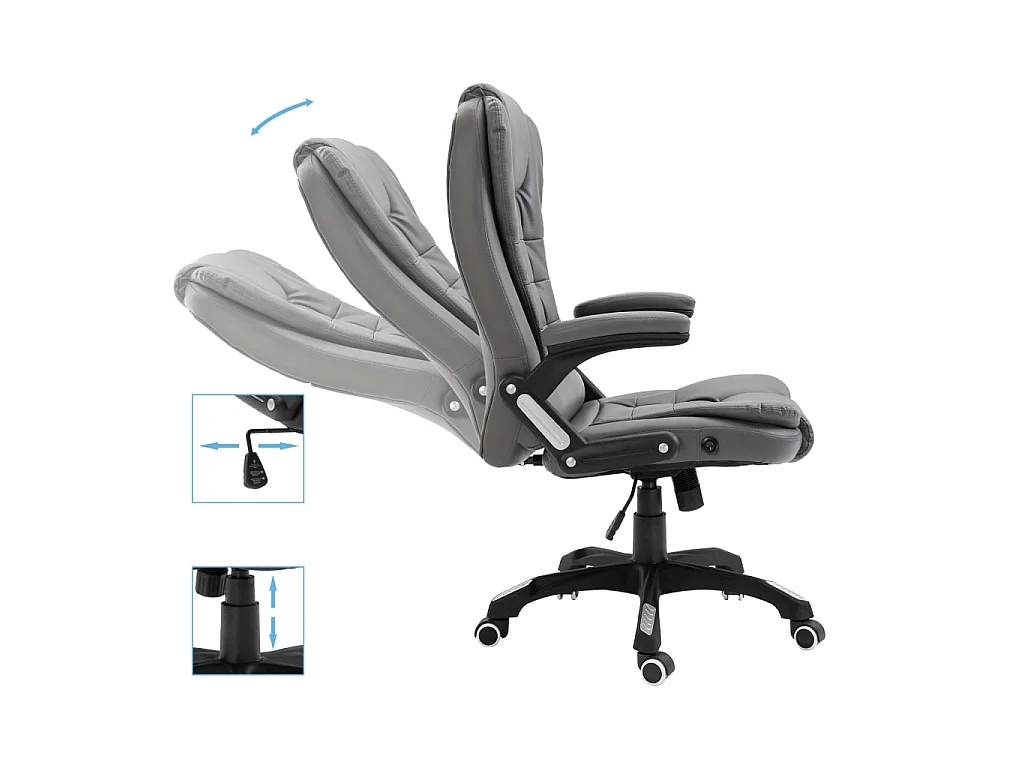Chaise de bureau Anthracite Similicuir