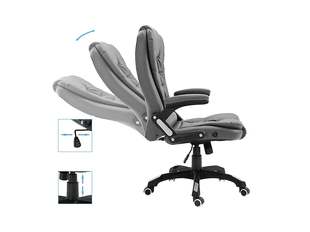 Sedia da Ufficio Antracite in Similpelle