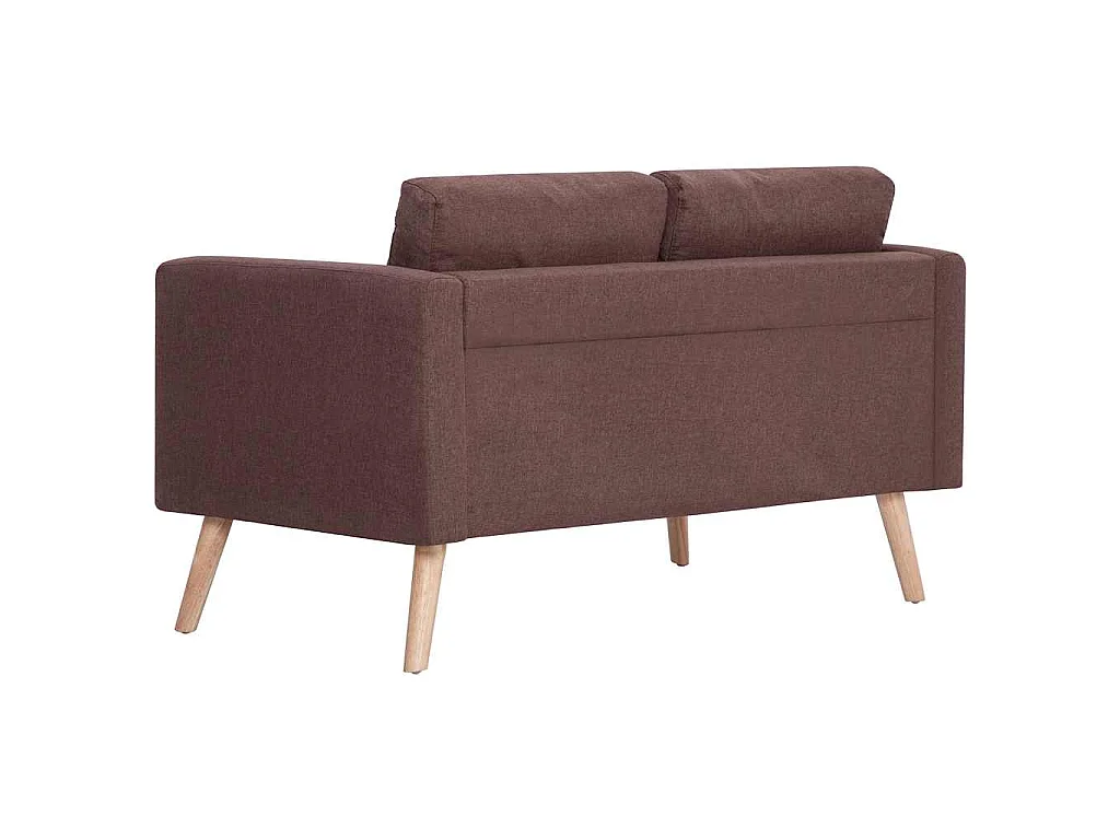 Tweezitsbank stof bruin