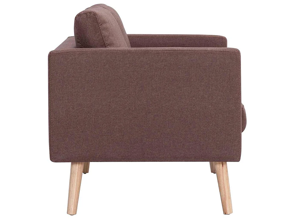 Tweezitsbank stof bruin