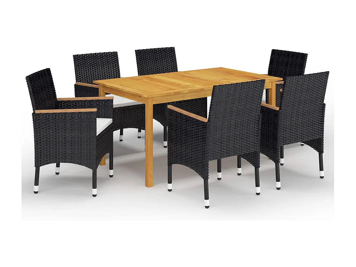 7-delige Tuinset zwart