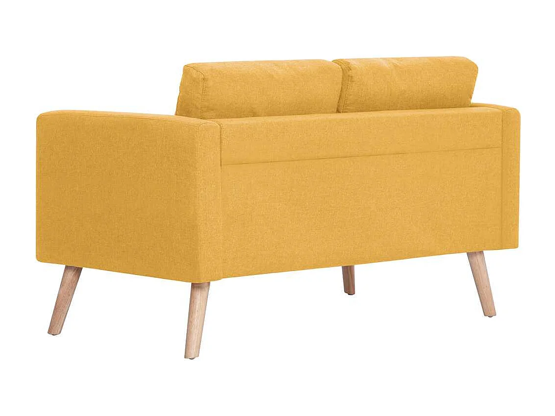 Canapé à 2 places tissu jaune