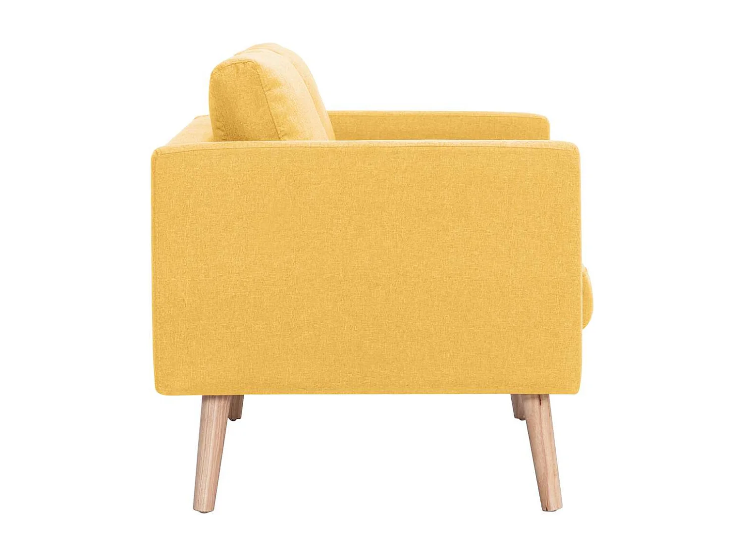 Canapé à 2 places tissu jaune