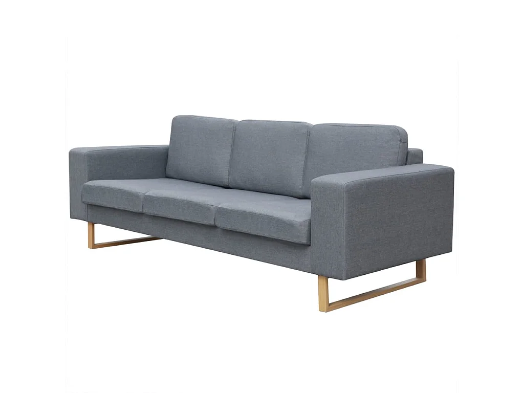 Canapé 3 places en tissu gris clair