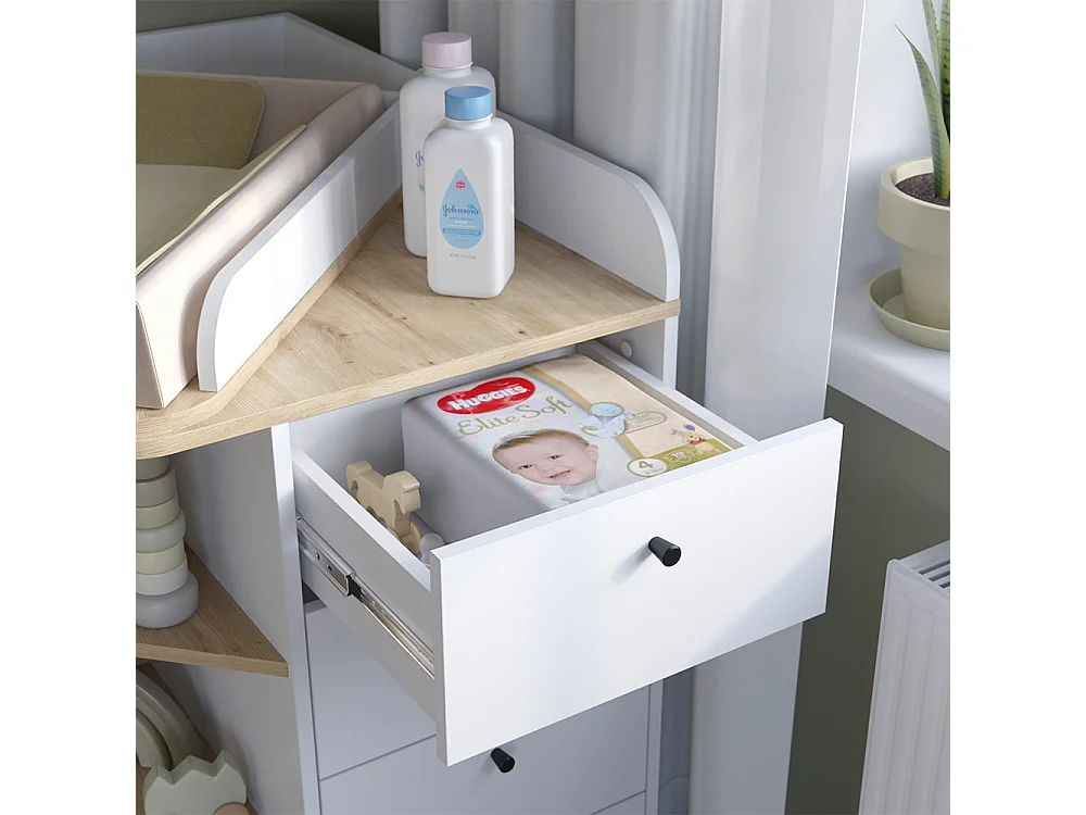 Changing dresser white/artisan 85x85x90 aria
