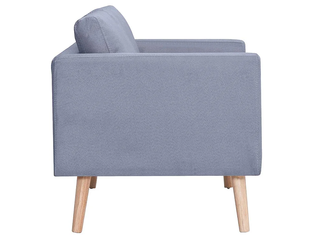 Canapé à 3 places Tissu Gris clair