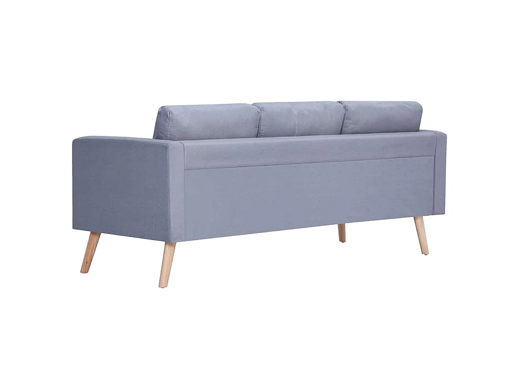 Canapé à 3 places Tissu Gris clair