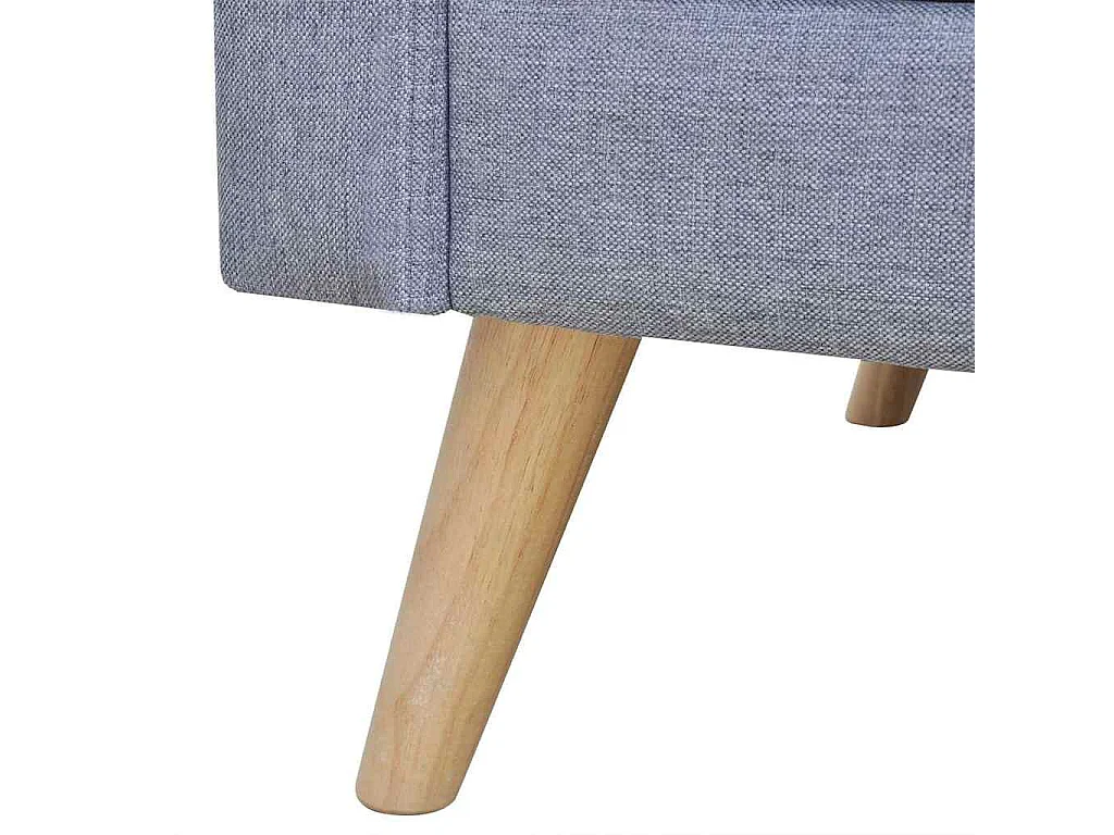 Canapé à 3 places Tissu Gris clair