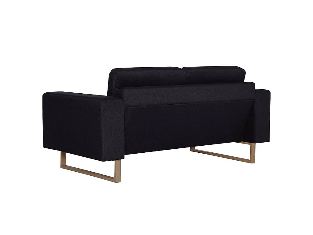 2-Sitzer-Sofa Stoff Schwarz