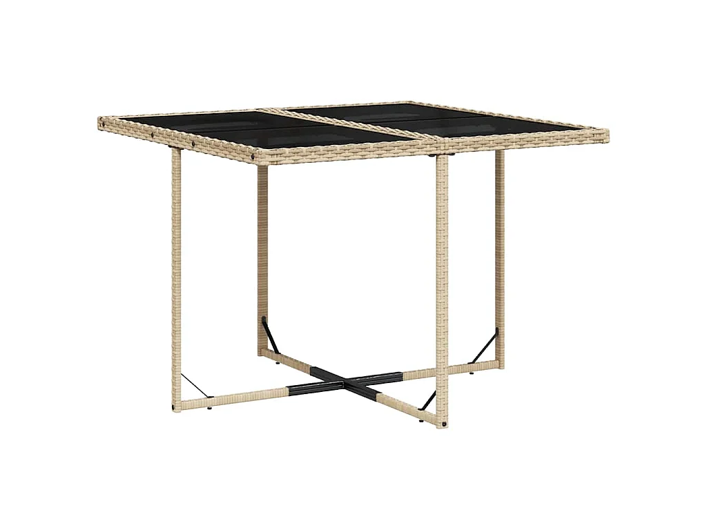 5-delige Tuinset met kussens poly rattan beige