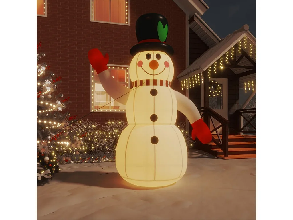 Aufblasbarer Schneemann mit LEDs 300 cm