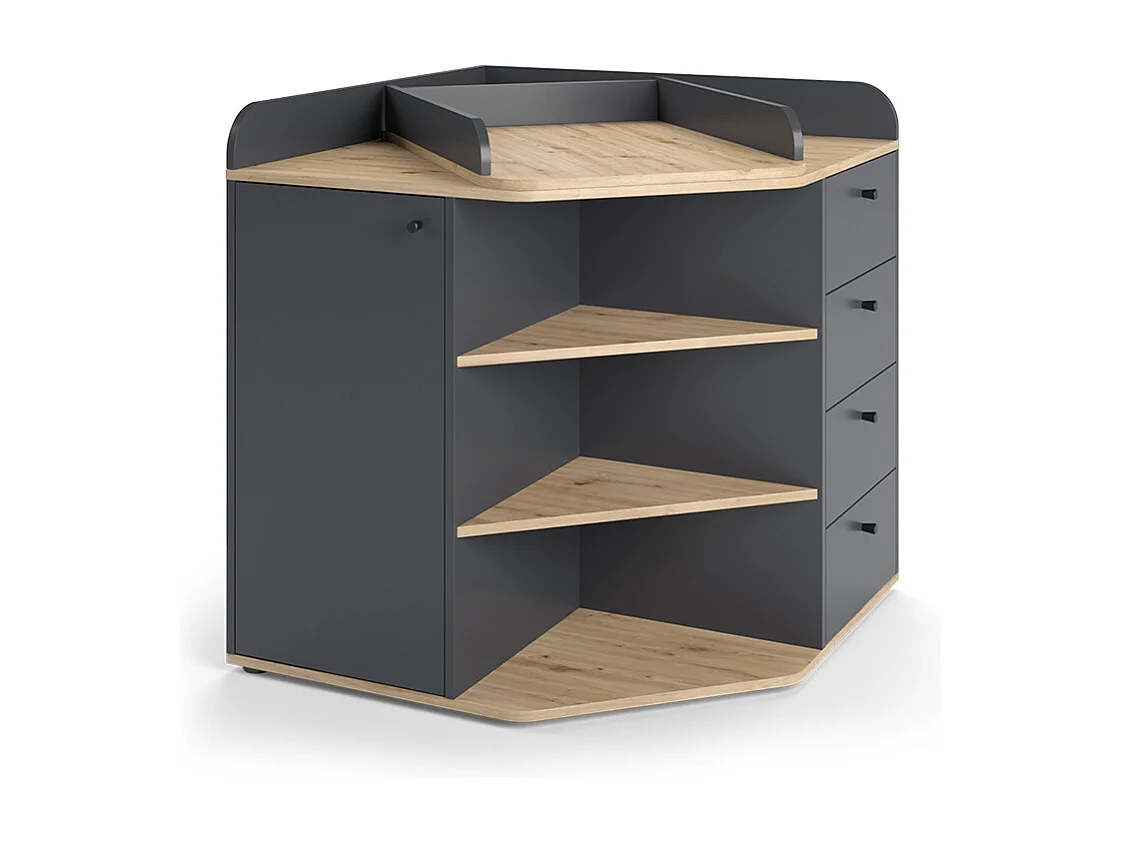 Commode antraciet/artisan 85x85x90 aria