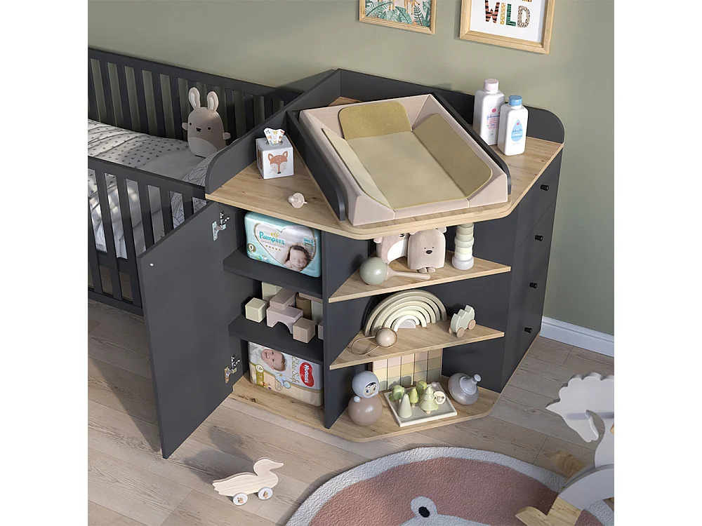 Commode antraciet/artisan 85x85x90 aria