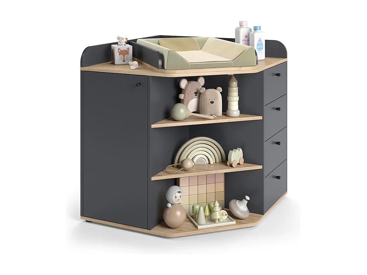 Commode antraciet/artisan 85x85x90 aria