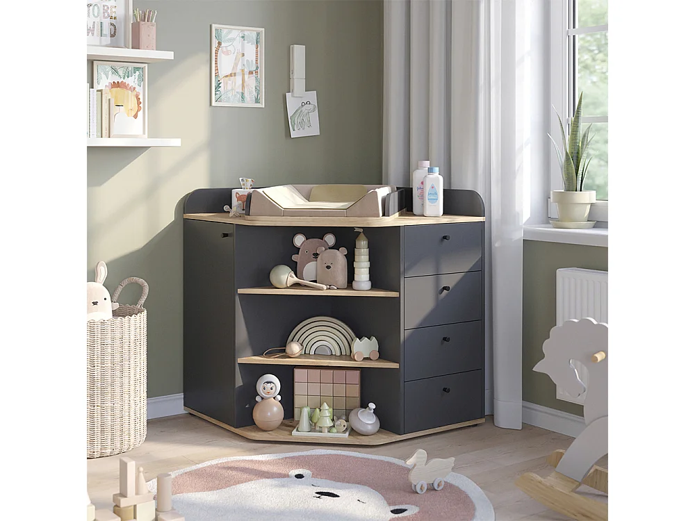 Changing dresser anthracite/artisan 85x85x90 aria