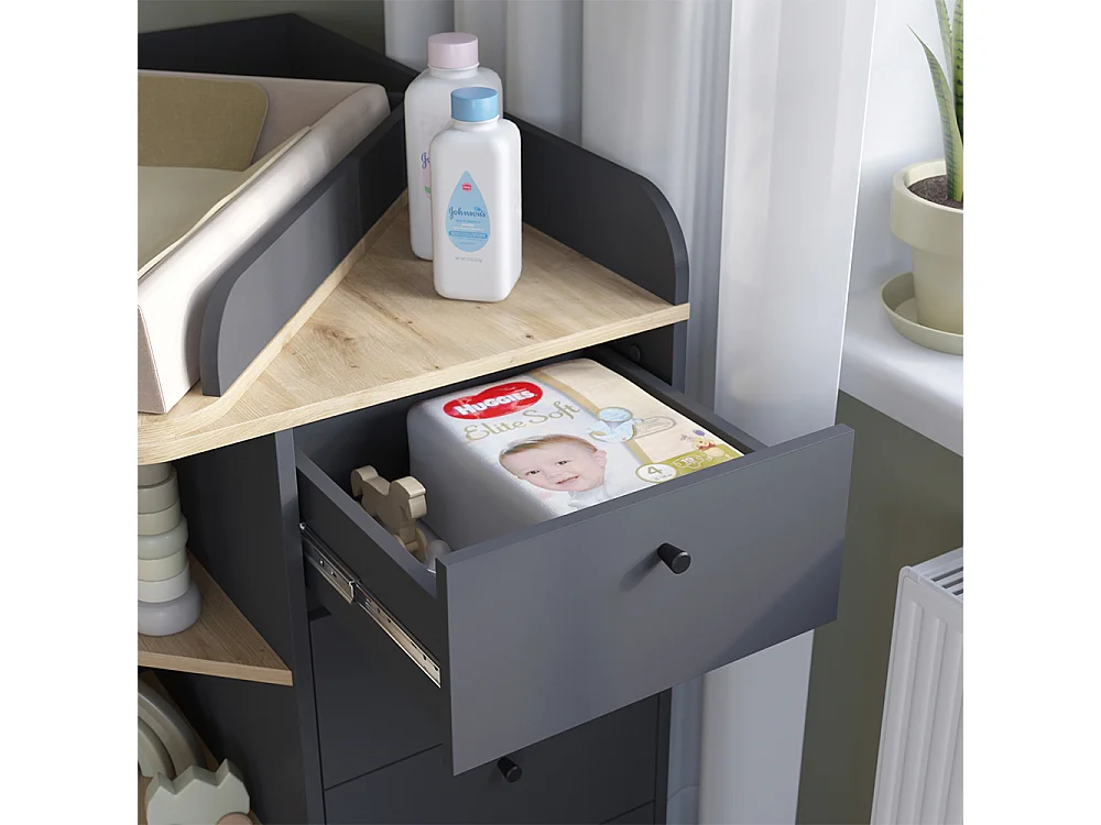 Changing dresser anthracite/artisan 85x85x90 aria