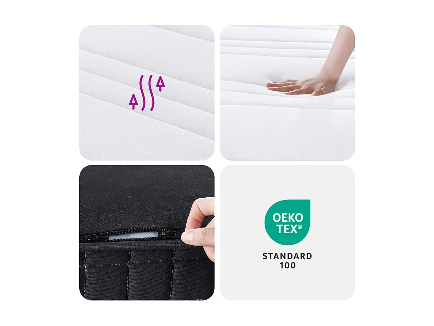 Matelas à ressorts bonnell moyen 140x200 cm