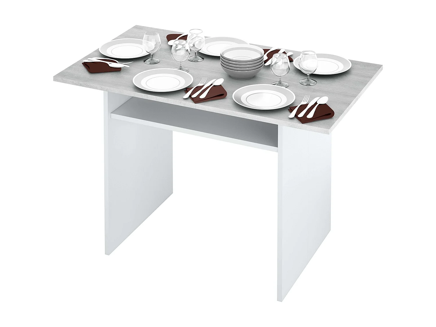 Ausziehbarer Tisch Buchöffnungssystem von 35 bis 70 cm Tavolo - L120 cm