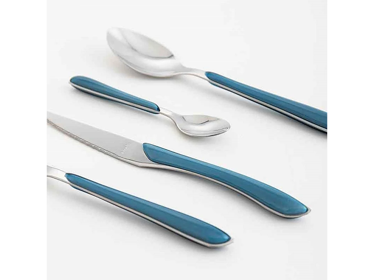Set de 24 cubiertos Eclat Amefa acero inoxidable azul