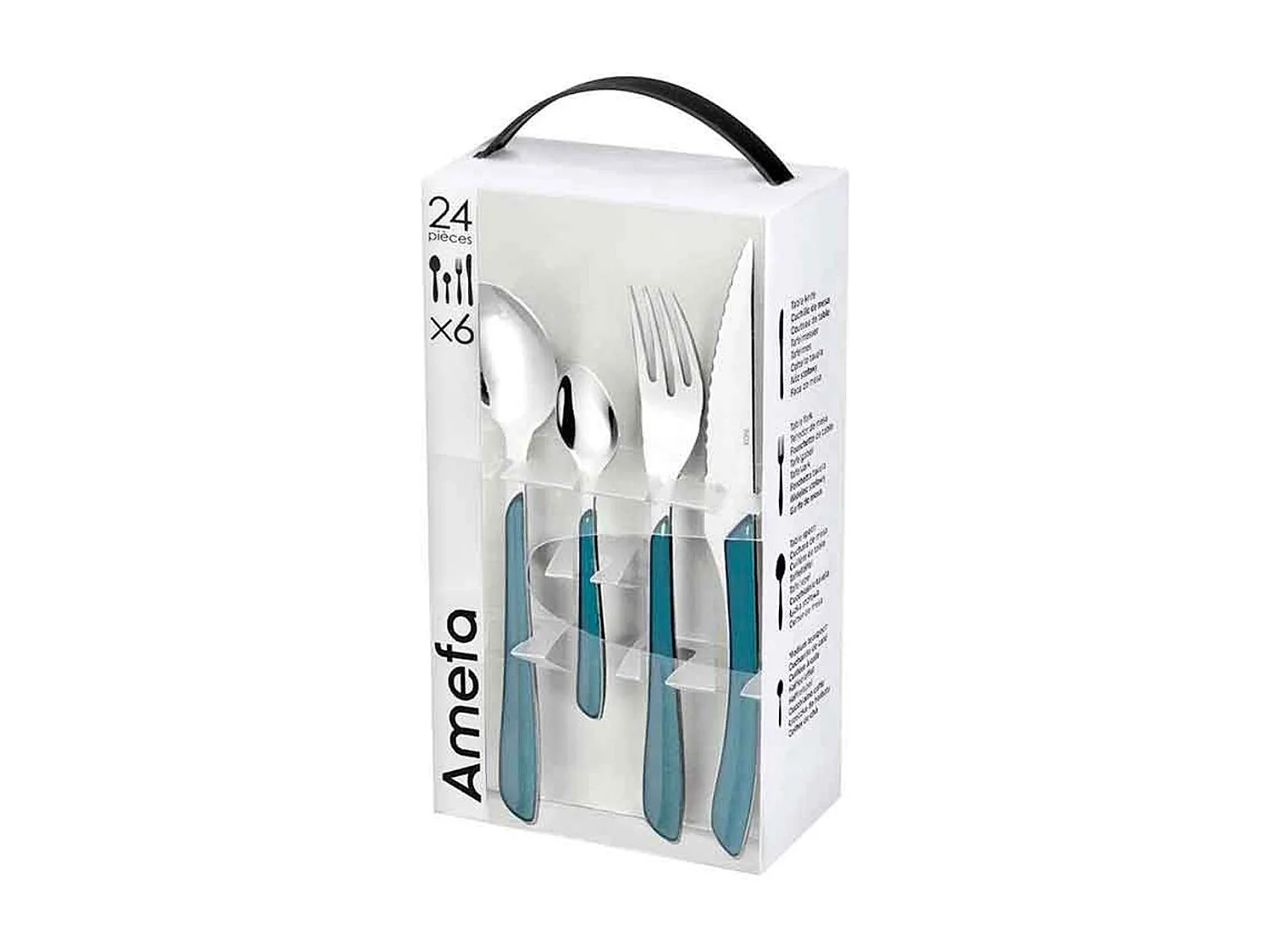 Set de 24 cubiertos Eclat Amefa acero inoxidable azul